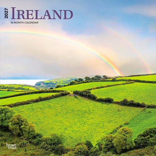 BrownTrout; Ireland | 2027 12 x 24 Inch (Hanging) Monthly Square Wall Calendar | Plastic-Free; Category:Wall Calendars; Image:1